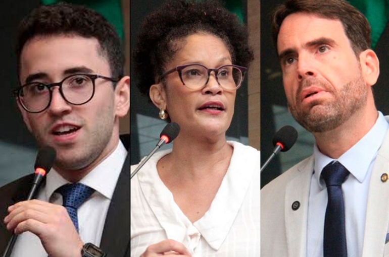 Três vereadores de diferentes posições políticas estão na mira do PSB para possíveis punições na Câmara do Recife - Fotos: Câmara do Recife