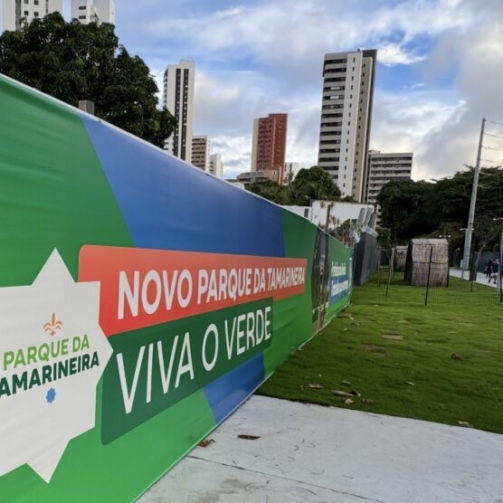 Áreas do Parque inaugurado ainda seguem com tapumes aguardando conclusão