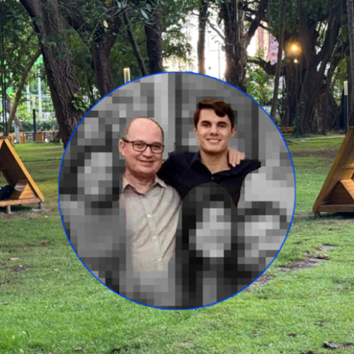 Felipe Emanoel em eventos sociais e familiares com Magno Martins. Ao fundo, parte da obra da segunda etapa da Tamarineira